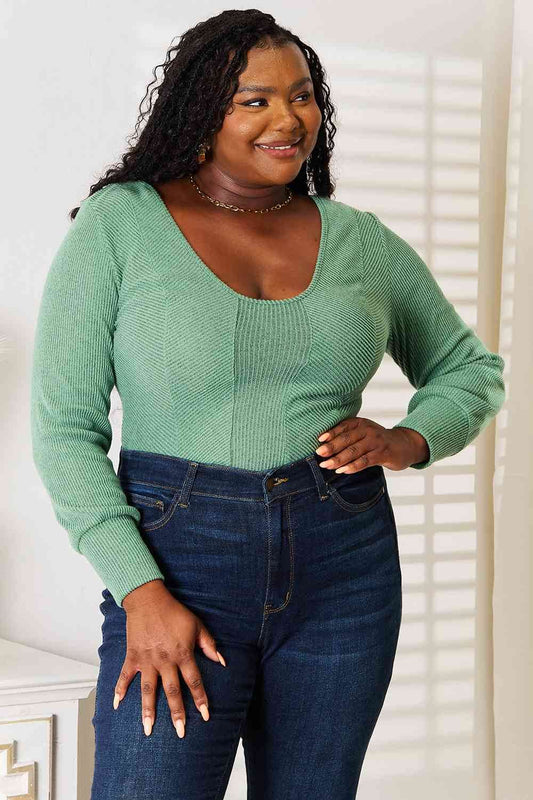 Basic Bae Scoop Neck Long Sleeve Top - Hovatok