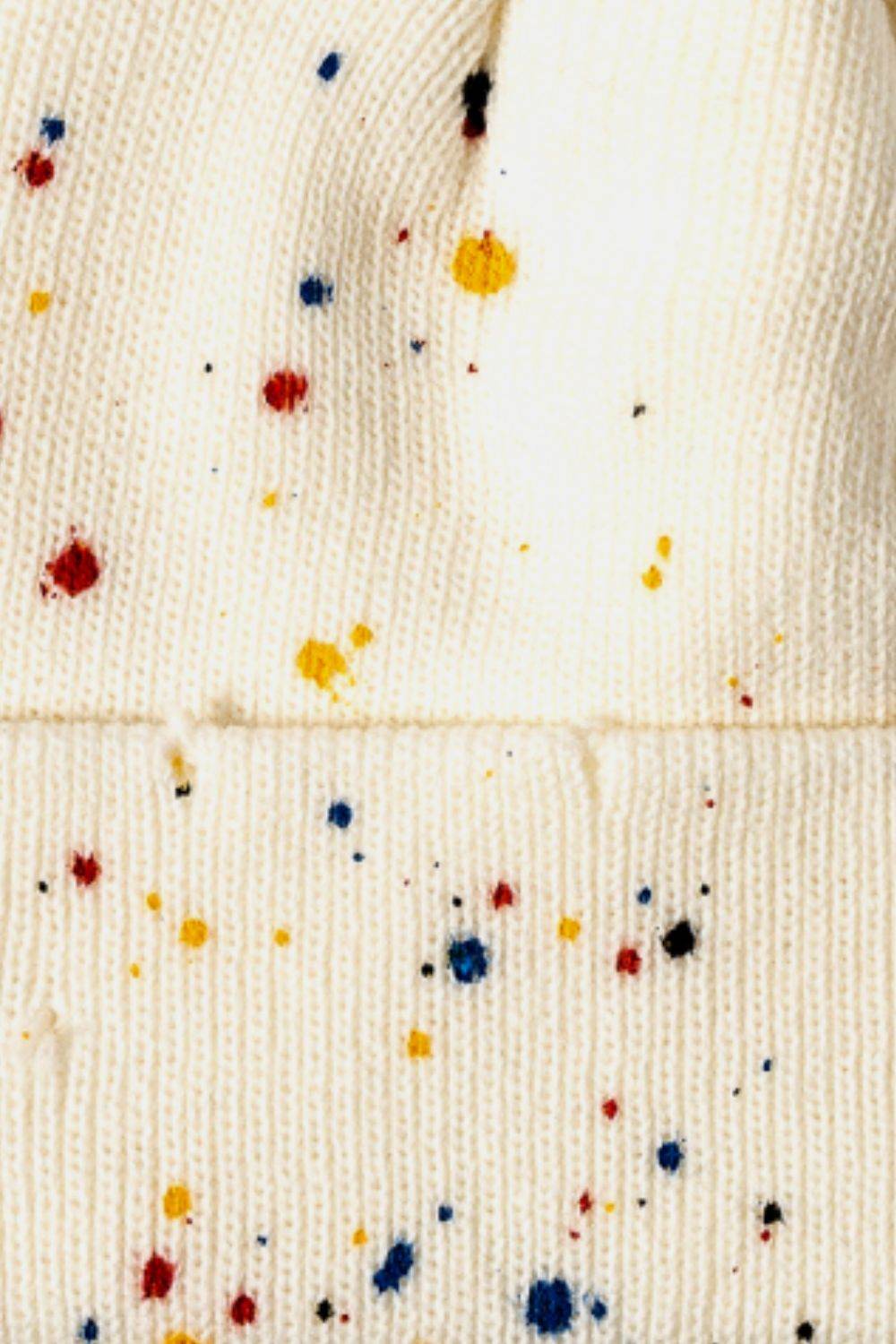 Confetti Rib-Knit Cuff Beanie - Hovatok