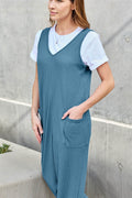 Double Take Full Size Sleeveless Straight Jumpsuit - Hovatok