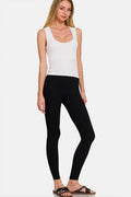 Zenana Cropped Padded Seamless Tank - Hovatok