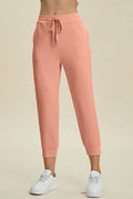 Basic Bae Full Size Air Scuba Drawstring High Waist Cropped Pants - Hovatok