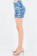 American Bazi Jacquard Trim Cargo Mini Denim Skirt - Hovatok