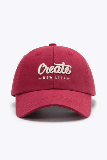 CREATE NEW LIFE Adjustable Cotton Baseball Cap - Hovatok
