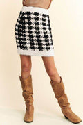 Davi & Dani Scoop Neck Wide Strap Top and Skirt Sweater Set - Hovatok