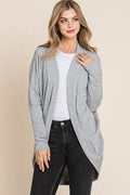 BOMBOM Open Front Long Sleeve Cocoon Cardigan - Hovatok