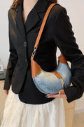 Contrast Denim Shoulder Bag - Hovatok