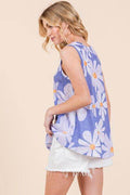 BOMBOM Floral Round Neck Tank - Hovatok