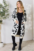 BiBi Leopard Open Front Cardigan - Hovatok