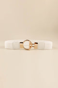 Circle Shape Buckle Zinc Alloy Buckle PU Leather Belt - Hovatok