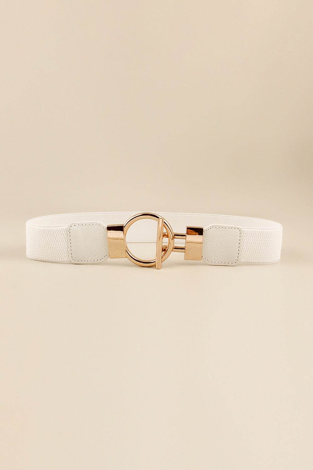 Circle Shape Buckle Zinc Alloy Buckle PU Leather Belt - Hovatok