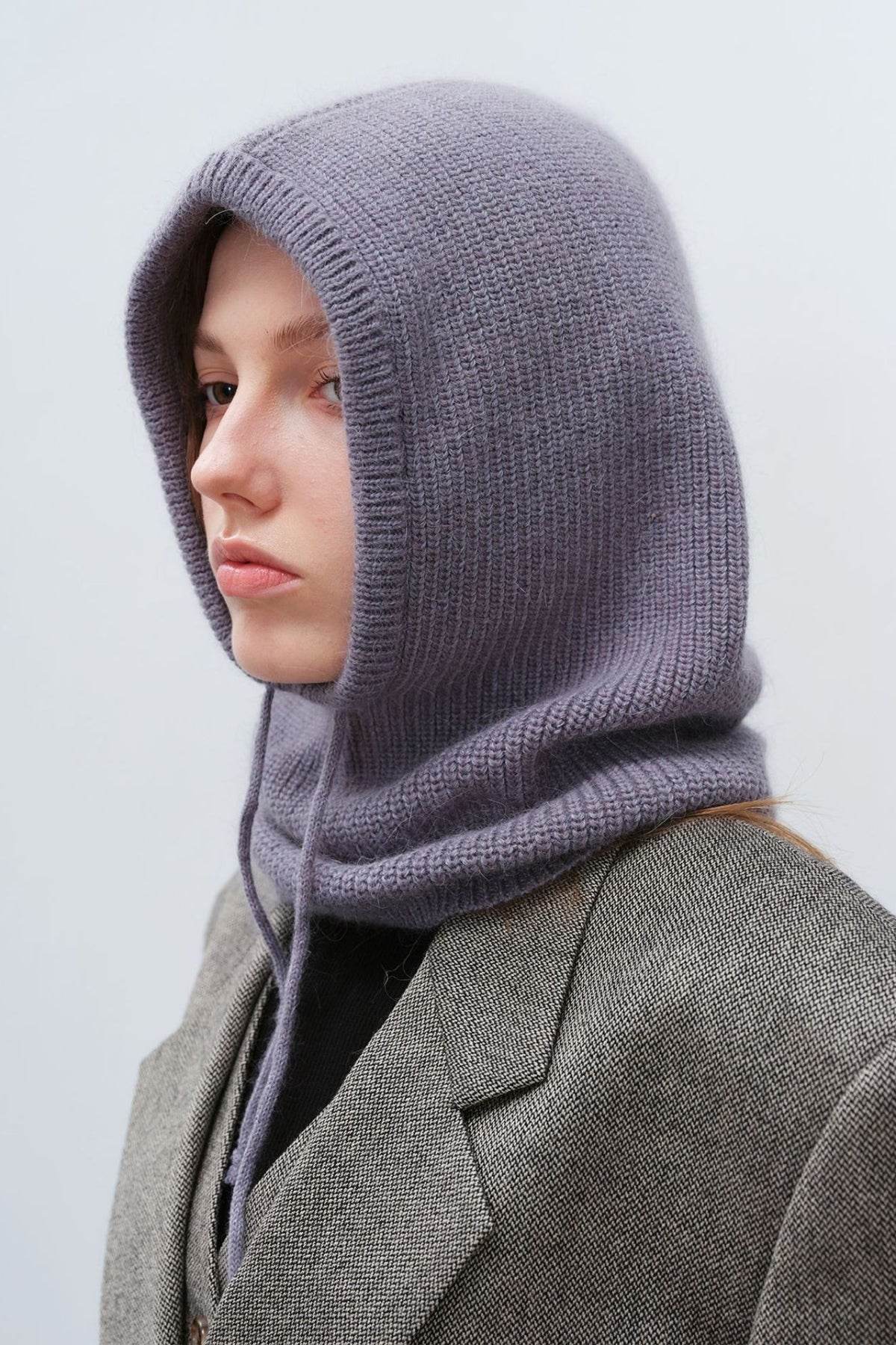 Drawstring Solid Color Thermal Knit Hat - Hovatok