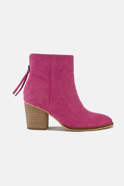 Beast Fashion Suede Point Toe Ankle Booties - Hovatok