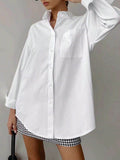 Devine Collared Neck Long Sleeve Shirt - Hovatok