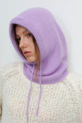 Drawstring Solid Color Thermal Knit Hat - Hovatok