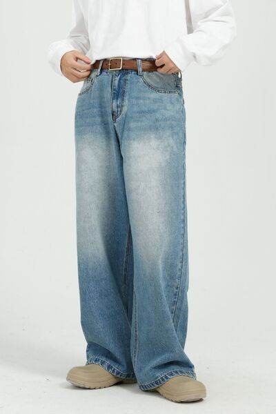 Wide Leg Jeans with Pockets - Hovatok