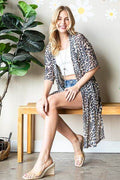 Heimish Full Size Leopard Open Front Cardigan Plus Size - Hovatok