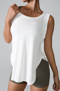 Slit Round Neck Active Tank - Hovatok