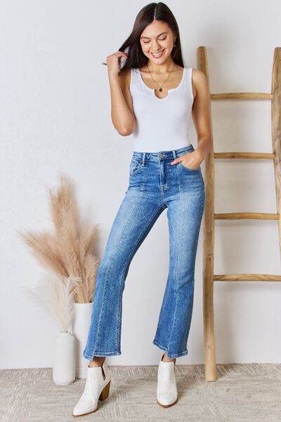 Zenana Microfiber Notched Sleeveless Bodysuit - Hovatok