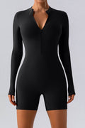 Half Zip Long Sleeve Active Romper - Hovatok