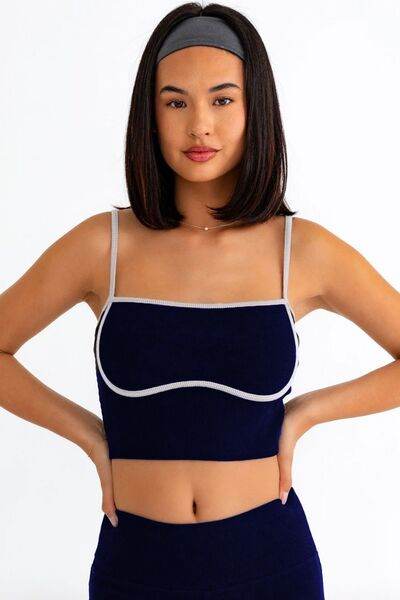 Le Lis Ribbed Crop Cami and High Waist Brushed Leggings Set - Hovatok
