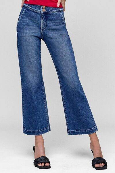 RISEN Tummy Control High Rise Crop Jeans - Hovatok
