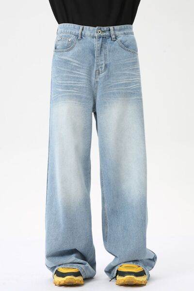 Wide Leg Jeans with Pockets - Hovatok
