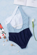 Full Size Cutout Color Block Sleeveless One-Piece Swimwear - Hovatok