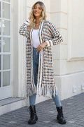 Angel Wings Full Size Multicolored Open Front Fringe Hem Cardigan - Hovatok