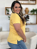 Basic Bae Bamboo Full Size V-Neck High-Low T-Shirt - Hovatok