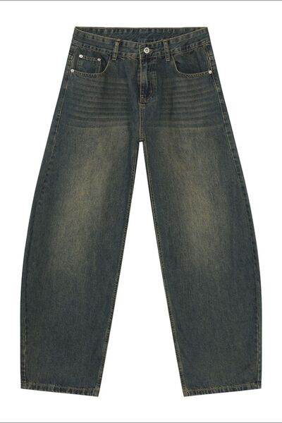 Wide Leg Jeans with Pockets - Hovatok