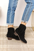 Legend Women's Fringe Cowboy Western Ankle Boots - Hovatok