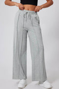 Drawstring Wide Leg Active Pants - Hovatok