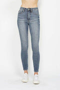 Judy Blue Full Size Tummy Control Contrast Wash Skinny Jeans - Hovatok