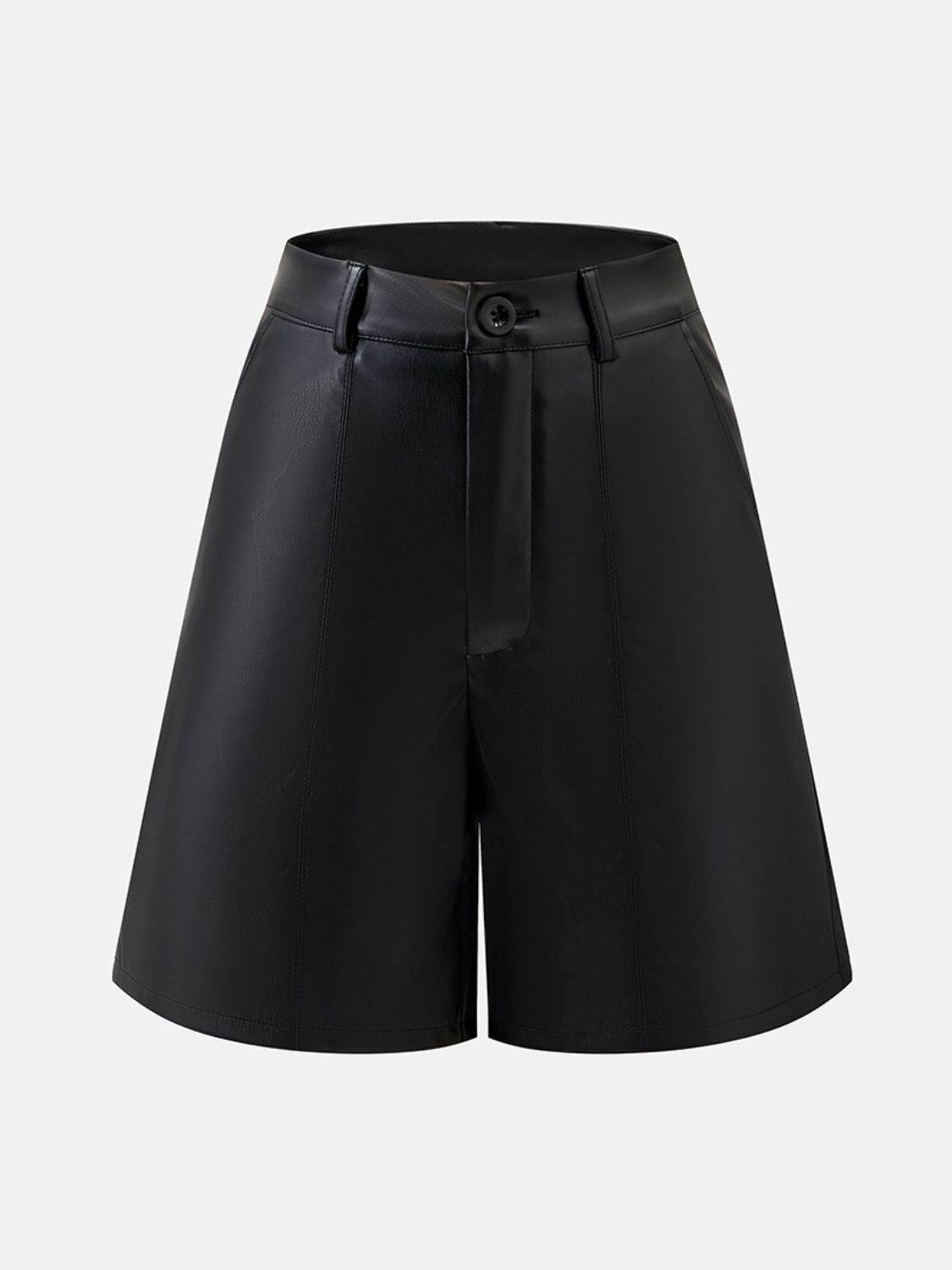 PU Leather High Rise Shorts - Hovatok