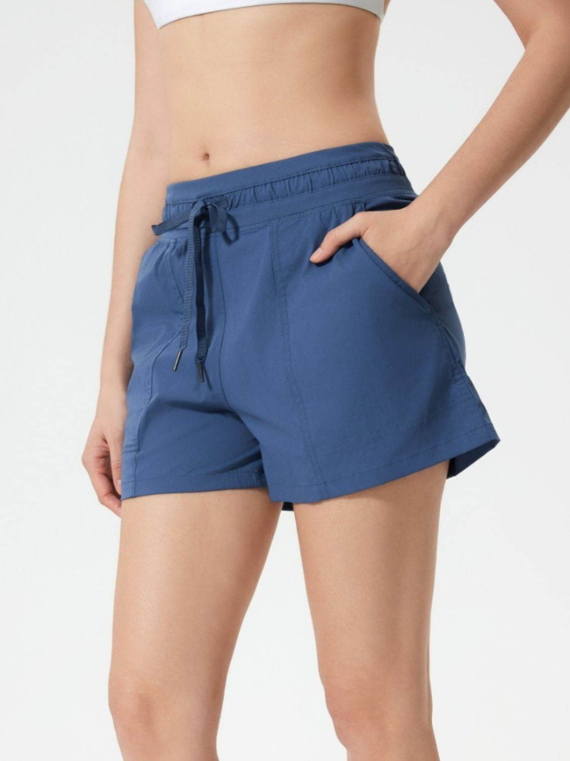 Millennia Drawstring Active Shorts with Pockets - Hovatok