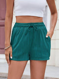 Florira Texture Drawstring Shorts - Hovatok