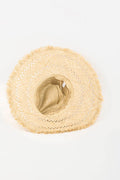Fame Openwork Raw Hem Weave Hat - Hovatok