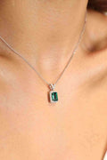 Adored 1.25 Carat Lab-Grown Emerald Pendant Necklace - Hovatok