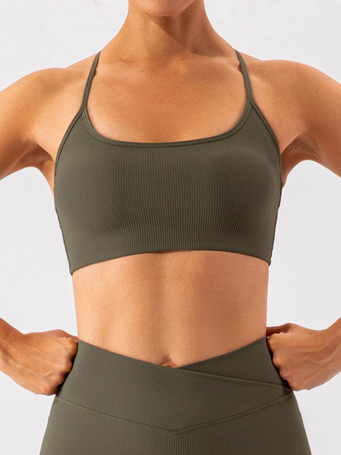 Spaghetti Strap Active Bra - Hovatok