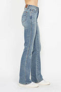 Judy Blue Full Size Tummy Control Back Embroidered Pocketed Bootcut Jeans Plus Size - Hovatok