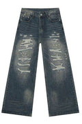 Distressed Wide Leg Jeans - Hovatok