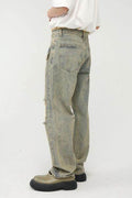 Raw Hem Distressed Jeans - Hovatok