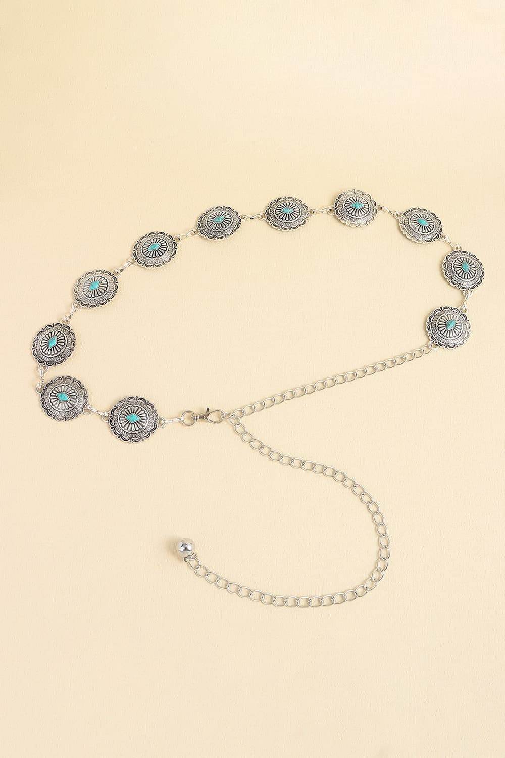 Vintage Turquoise Alloy Belt - Hovatok