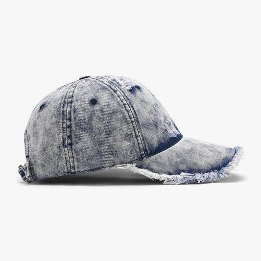 Distressed Cotton Adjustable Baseball Cap - Hovatok