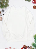 Graphic Round Neck Long Sleeve Sweatshirt - Hovatok