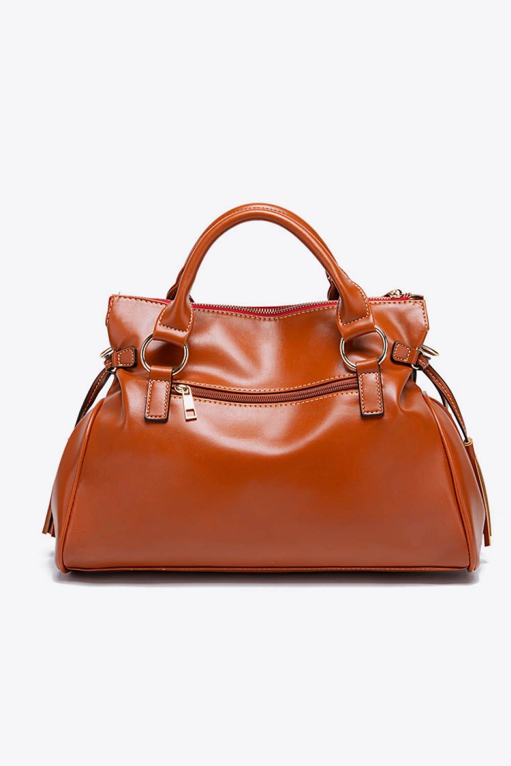PU Leather Handbag with Tassels - Hovatok