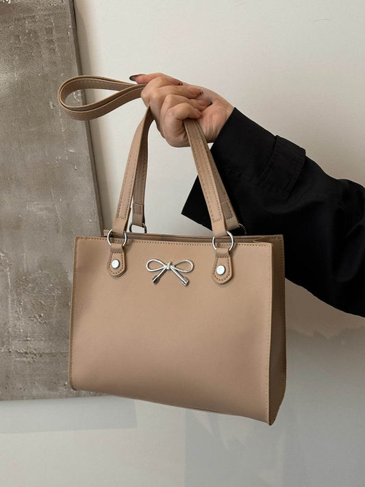 Bow PU Leather Shoulder Bag - Hovatok