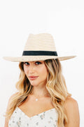 Fame Basket Weave Straw Sun Hat - Hovatok