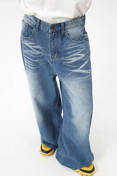 Wide Leg Jeans with Pockets - Hovatok