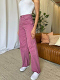 RFM Full Size High Rise Garment Dye Wide Leg Jeans - Hovatok